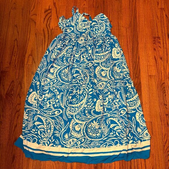 CUPSHE NWT Women's Sunny Daydream Paisley Maxi Beach Dress Size L - Picture 4 of 4